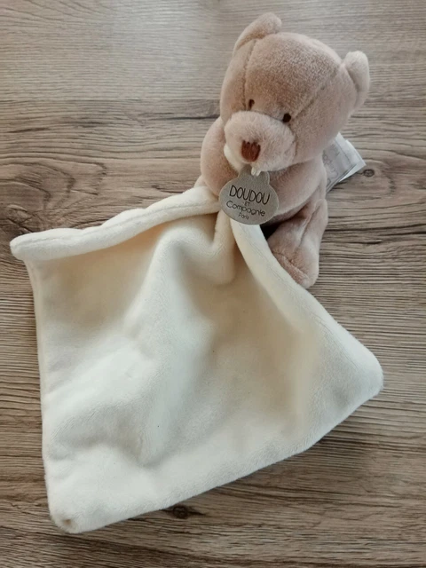 Doudou et Compagnie Ours Marron Mouchoir Beige Boîte Fleur DC2178BNP