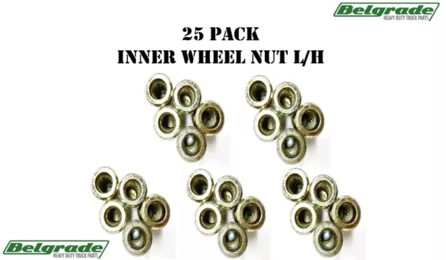 25 Pack of L/H Inner Cap Nut