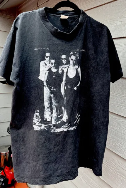 VTG 90s Depeche Mode Shirt DM 1990 World Violation Tour Shirt SS Synth-pop  XL