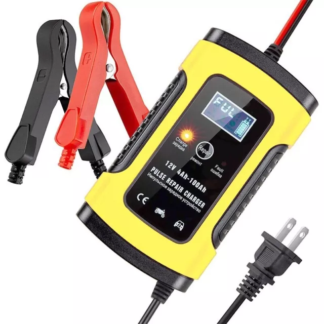 Chargeur à impulsion Intelligent universel 6a 12v pour batterie de voiture moto Chargeur à impulsion Intelligent universel 6a 12v pour batterie de voiture moto