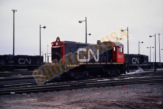 Vtg 1977 Duplicate Train Slide 8241 Canadian National Engine Moncton NS X6P171
