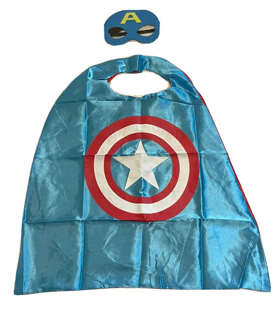 Captain America Superhero Cape and Mask for Kids