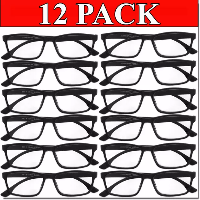 Reading Glasses Mens Womens Readers Unisex 12 Pack Wholesale Bulk Lot New