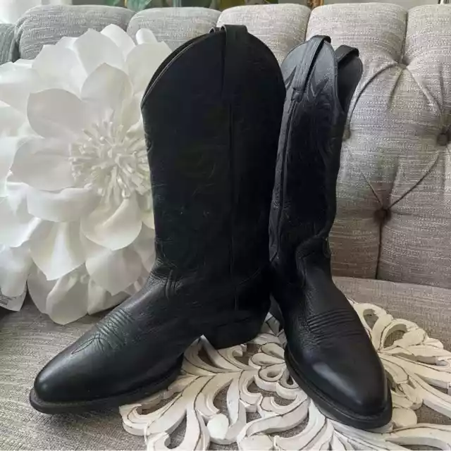 ARIAT BLACK WESTERN Cowboy Boots Men’s 8.5 EE $129.00 - PicClick