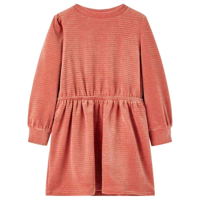 Abito da Bambina a Maniche Lunghe Rosa Medio 92 vidaXL