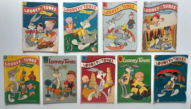 LOONEY TUNES & MERRIE MELODIES DELL GOLDEN AGE 1950's BUNDLE OF 9 Low