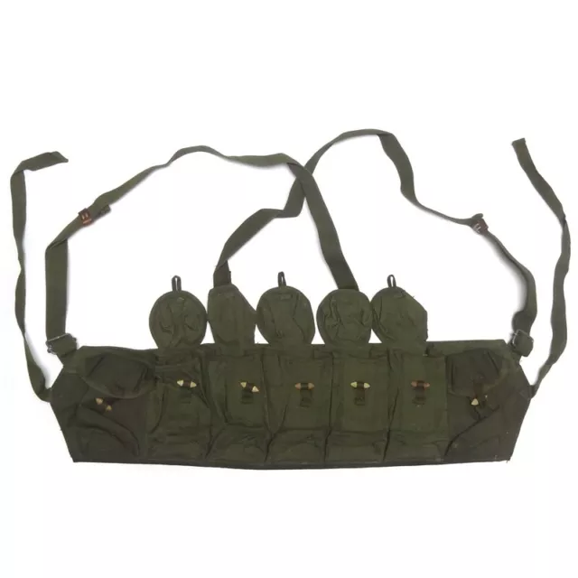 Surplus Original Chinese Army Type 63 Chest Rig Bandolier Ammo Pouch Khaki