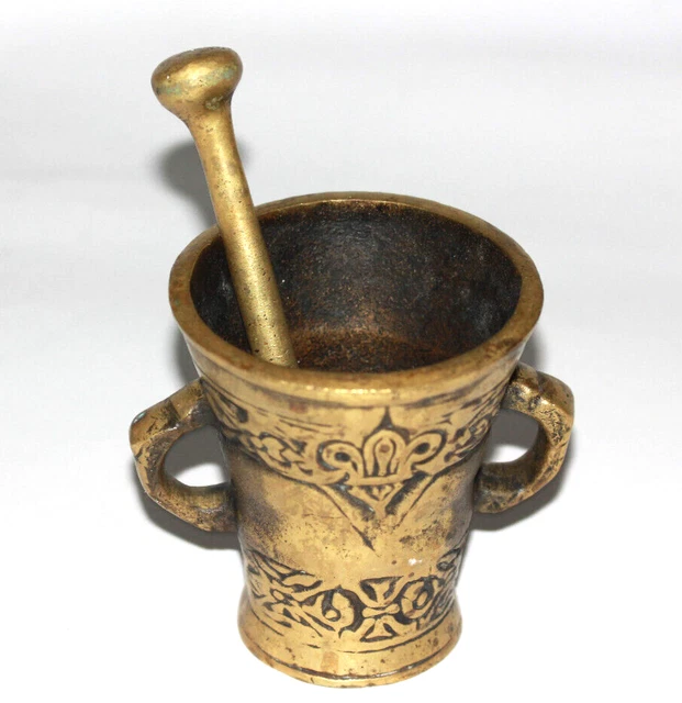 ANCIEN MORTIER ET pilon en bronze Pharmacie EUR 23,00 - PicClick FR