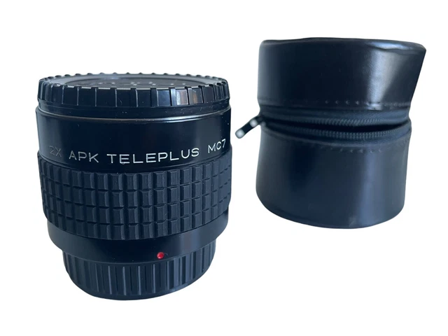 Convertidor macro Teleplus MC7 2x APK para montaje Pentax PK en buen estado