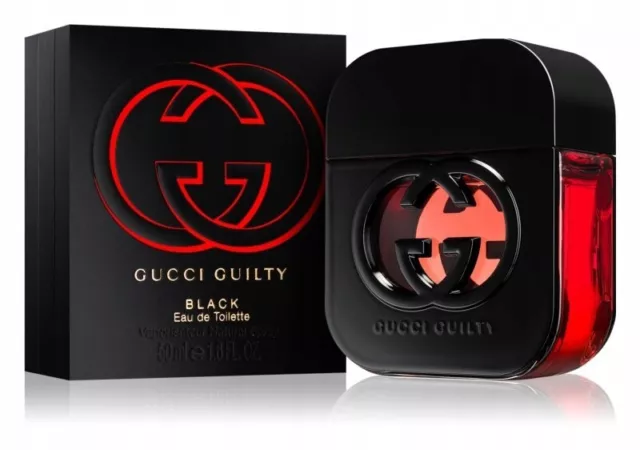 ⭐⭐ Gucci Guilty Black 50 ml Eau de Toilette EDT Spray For Women nuovo IMBALLO ORIGINALE ⭐⭐