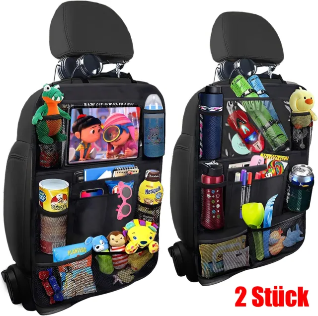2 Stück Auto Rückenlehnenschutz Autositz Rücksitz Organizer Für Kinder, iPad DE