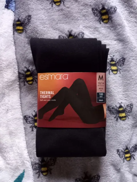 ESMARA BLACK THERMAL Leggings Extra Warm Size Small 8/10 New £7.00 -  PicClick UK