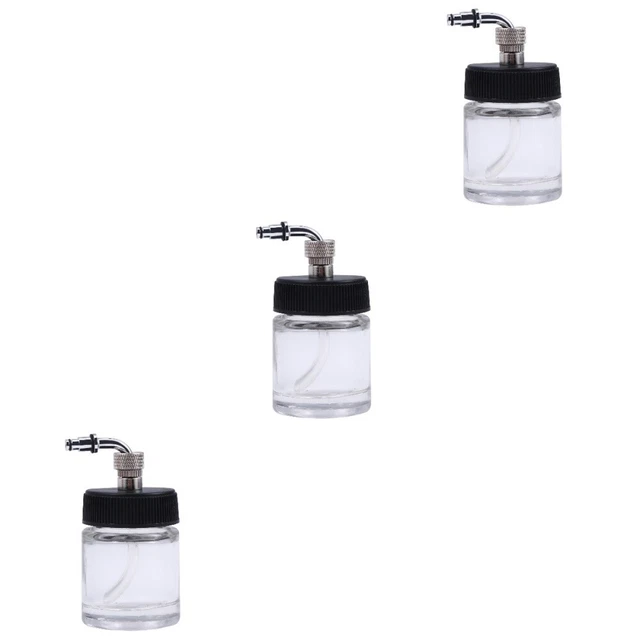 3 piezas Aerógrafo Vidrio 22cc Botellas Olla Profesional Paint Cup Modelo