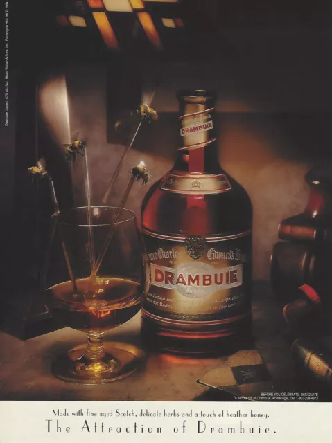 1995 Drambuie Prince Charles Edward's Liqueur vintage Print Ad 90s Advertisement