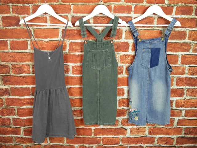 Girls Bundle Age 8-9 Years M&S Nutmeg Mng Pinafore Sundress Corduroy Denim 134Cm