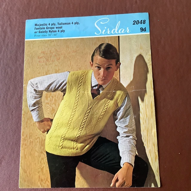 Patrón de tejido Sirdar - suéter para hombre de 4 capas 2048