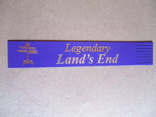 Leather BOOKMARK Cornwall Legendary Land's End Signpost Cornish Purple Unused