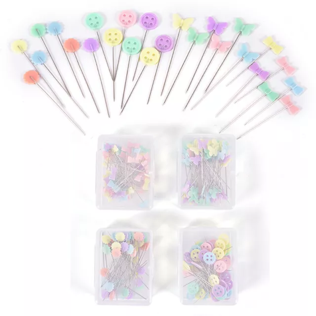 50 X Patchwork Pins Flower Button Head Pins DIY Quilting Tool Sewing AccessoryRI