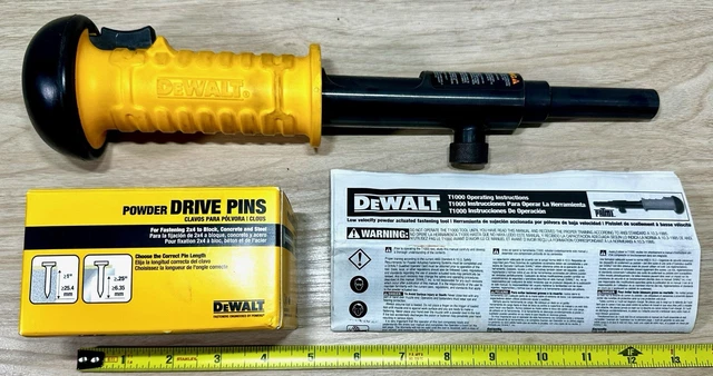 3-Pack DeWalt Low Velocity Semi-Auto Trigger Powder Fasteners - 22 Caliber T1000