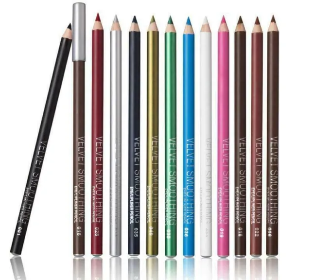 12pc Colour Eye Liner Lip Eyeshadow Pencil Pen Kit Cosmetic Makeup Pencils Set