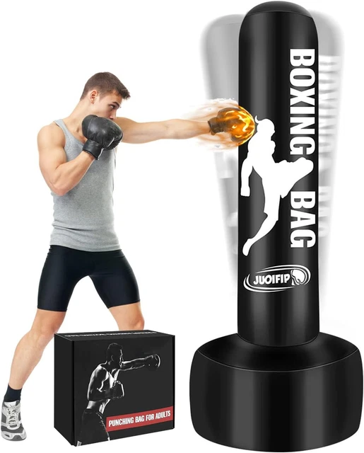 Sacco Da Boxe Da Terra HOMCOM - 50x50x165cm, Per Adulti E Bambini, Riempibile Con Acqua O Sabbia - Foto 3