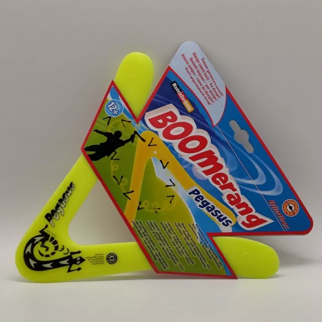 Paul Günther 1374 Pegasus Boomerang Bumerang Sport Kids Kinder Neongelb Spin