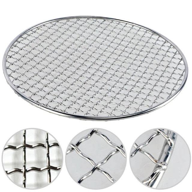 Grill Grille De Barbecue Ronde En Acier Inoxydable Pliante Barbecue À Charbon De Bois Combo[u743