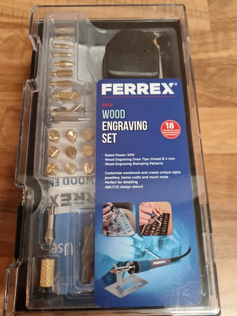 FERREX 30W WOOD Engraving Set Customise Woodwork Unique Signs