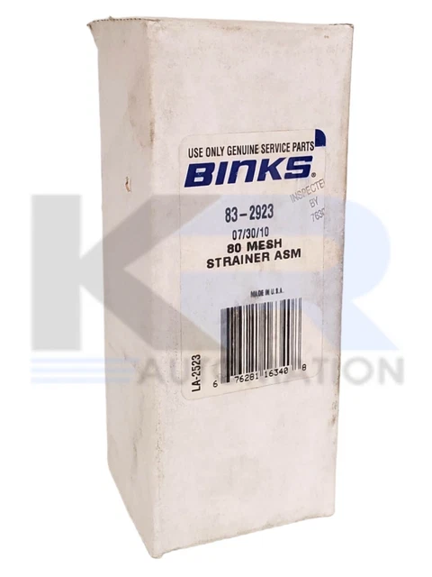 NEW Binks 83-2923 80 Mesh Strainer ASM In-Line Filter Y-Strainer