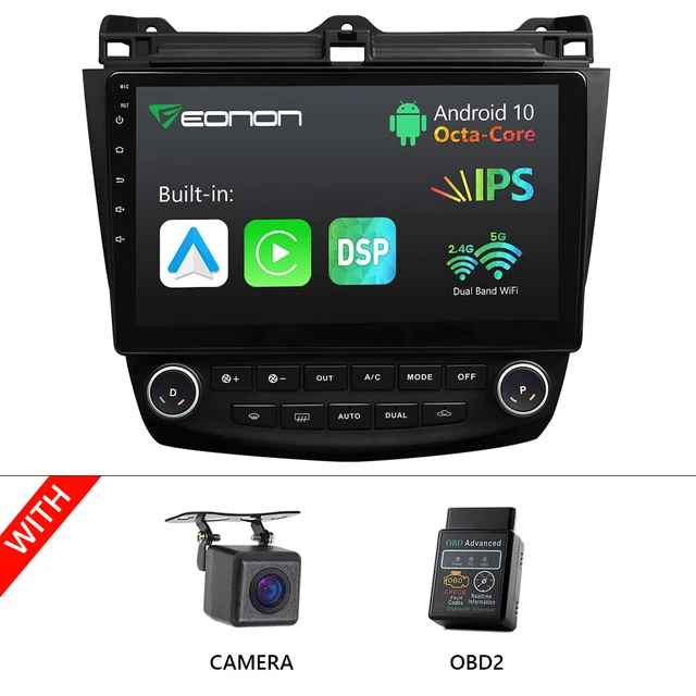 CAM+OBD+For Honda Accord 03-07 Android 10 8Core Smart Car Stereo Radio GPS Touch