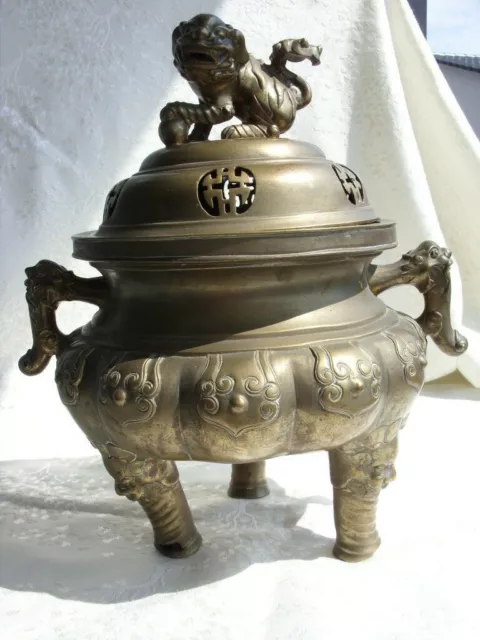 Asien /China .Alte /Antik Räuchergefäß. Bronze - Massiv. 12,5 Kg.Qing Dynastie.