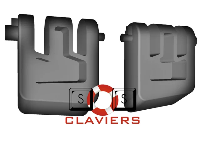 Pieds De Rechange Noirs Pour Clavier Azio KB506 Vision (fabriqués En France)
