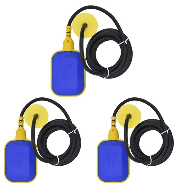 3xFloat Switch Contrôleur De Capteur De Niveau De Liquide Régulateur De Niveau
