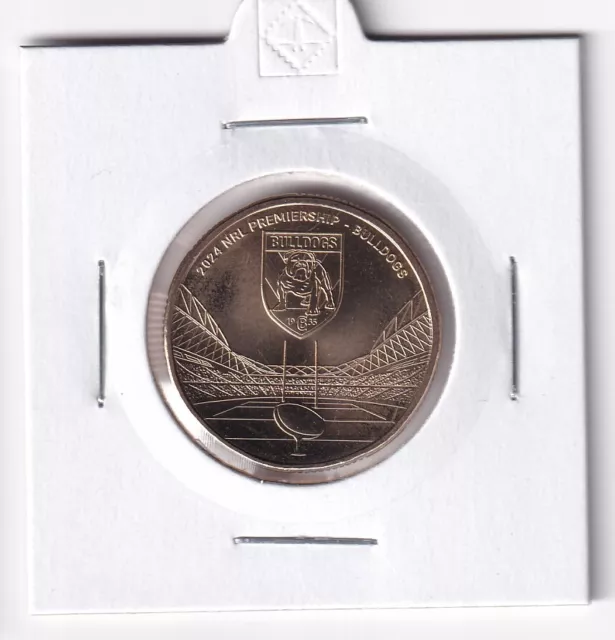 Australian: 2024 $1 Nrl Rugby Canterbury Bulldogs Unc Coin In 2X2 Holder