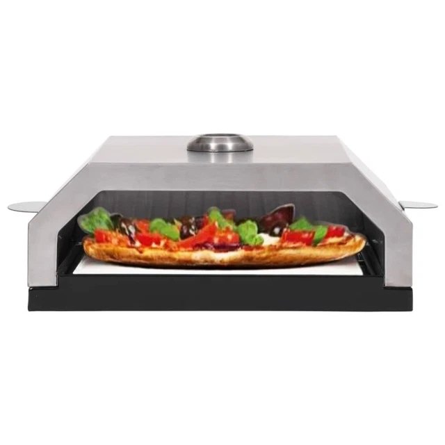 Pizzaofen mit Keramikstein Pizza Backofen Pizzabackofen für Gas-Kohlegrill Neu 8