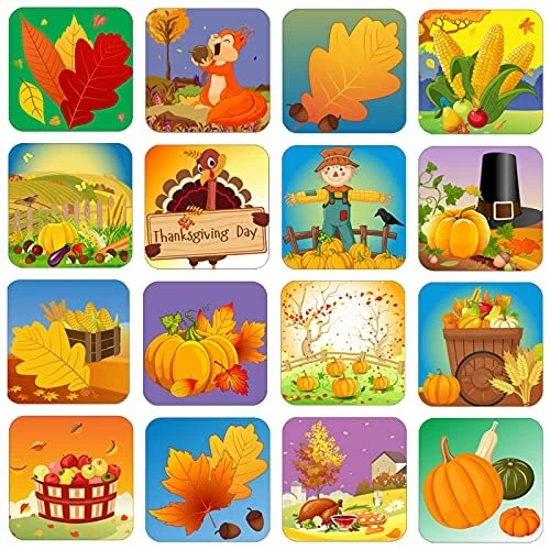 480 calcomanías de otoño para niños, Acción de Gracias, otoño, Estilo vívido