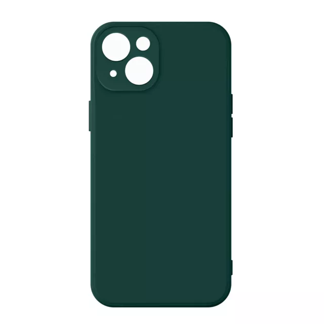 Coque iPhone 13 Silicone Semi-Rigide avec Finition Soft Touch vert