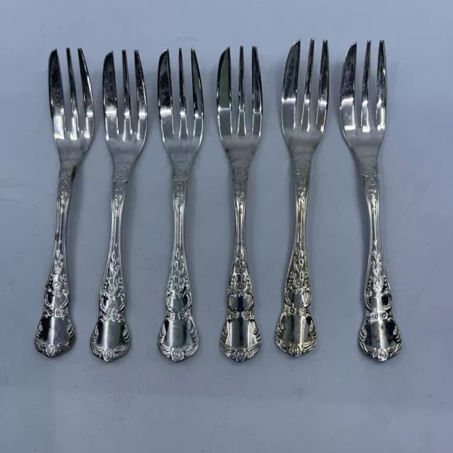 Set of 6 Vintage RODD CAMILLE EPNS Silver Plate Cutlery Cake Forks