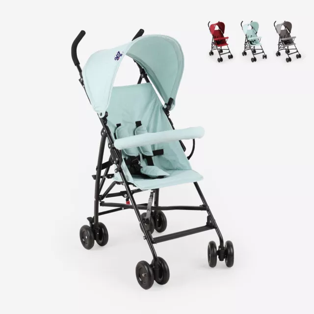 Passeggino per bambini pieghevole leggero 4 ruote 15 kg compatto Daiby 2