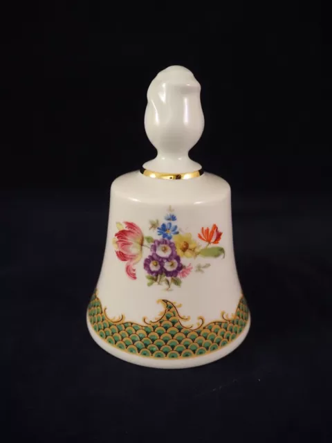 Bareuther Waldsassen Porcelain Floral Bell Bavaria Germany for The Danbury Mint