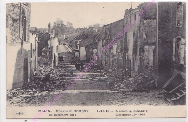 CPA 54610 NOMENY Une rue 24 December 1914 War 1914-15 A street in NOMENY