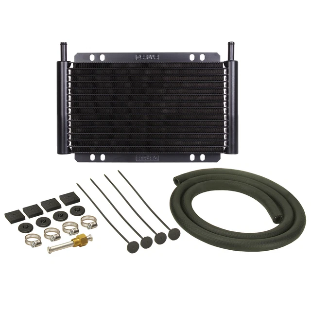 thumbnail image 2 of Derale 13614 Series 9000 Plate & Fin Transmission Oil Cooler - 1/2" NPT Ports, With Installation Kit 2 of 9