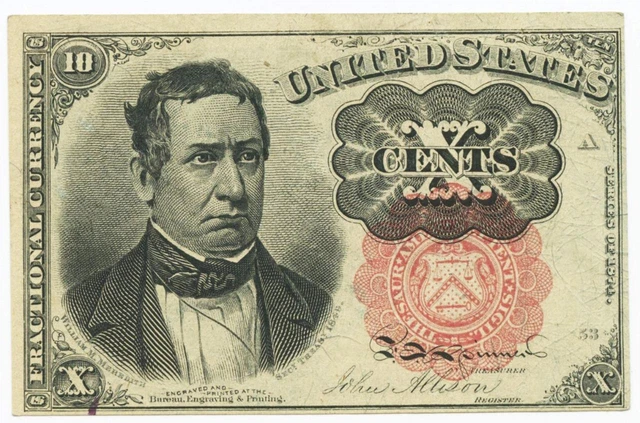 United States10c Fractional Currency 1875 (uncirculated?) $0.99