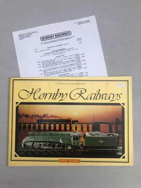 Hornby Railways 00 Gauge Catalogue 1979 25th Edition + Price List VGC