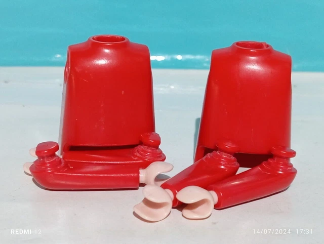 Lot De 2 Corps Avec Bras Pour Figurines Playmobil Chevaliers - Pièces Détachées Neuves