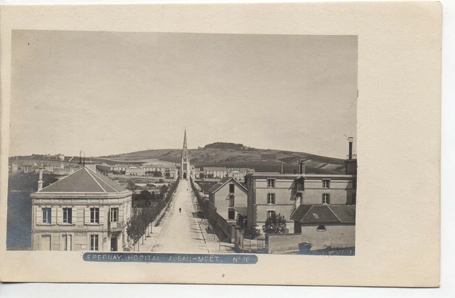 EPERNAY - Marne - CPA 51 - Santé - Hopital Auban Moet carte photo Aubry éditeur