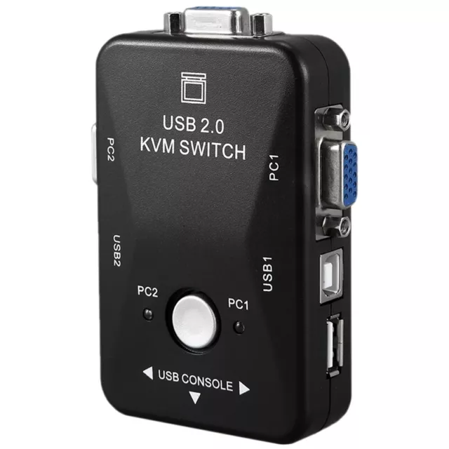 Usb 2.0 Kvm Switch 2 Port Usb Switcher 1920*1440 Vga Svga Switch Splitter1047