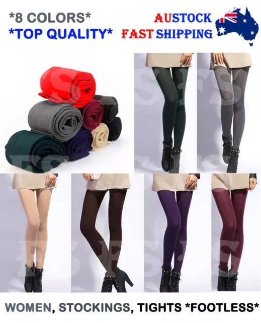 Women Ladies Footless Tights Stockings Pantyhose Leg Hosiery Opaque Ballet Dance