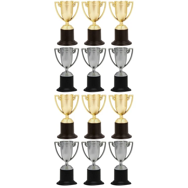 12 pcs Kids  Miniature Awards Gold Cup First Place Trophy for Kids