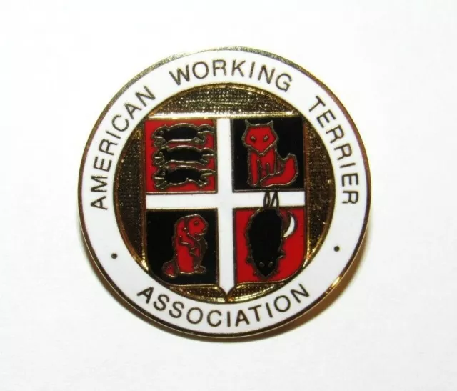 Vintage American Working Terrier Association Pin - Dog